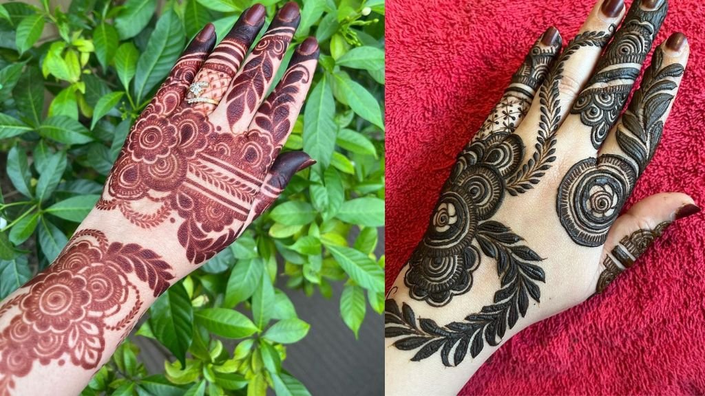 Rose Mehndi Design Back Hand Simple