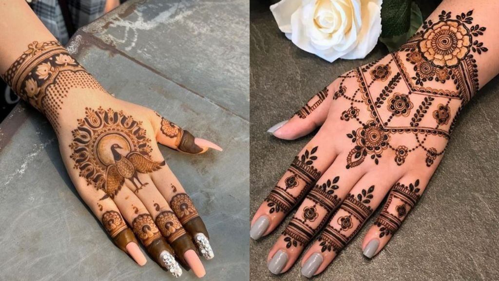Rose Mehndi Design Back Hand Simple
