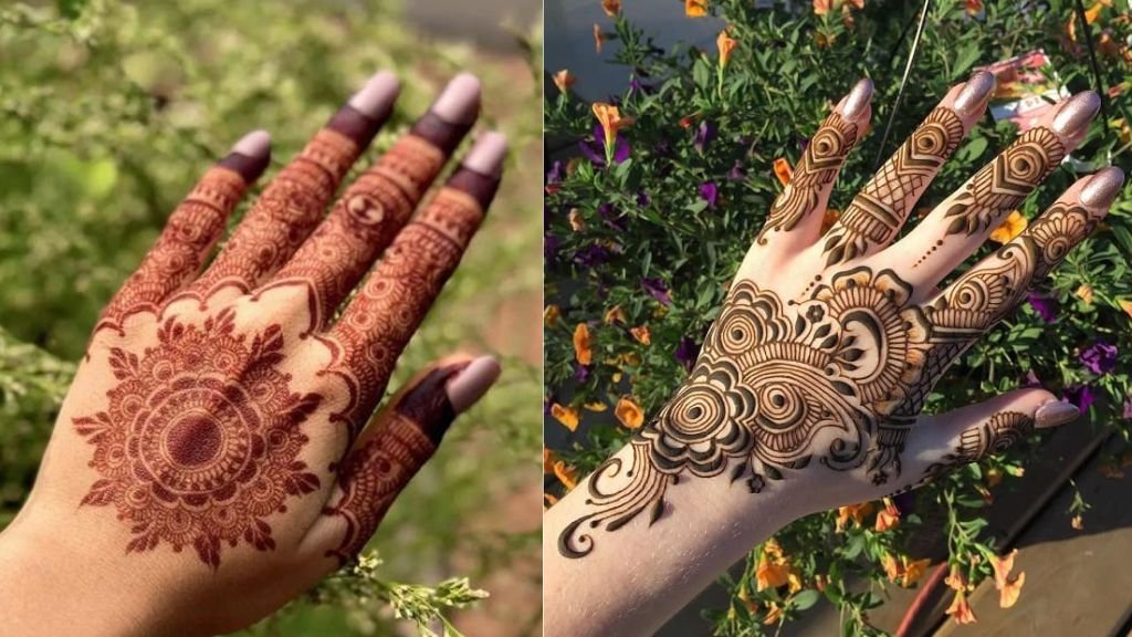 Rose Mehndi Design Back Hand Simple