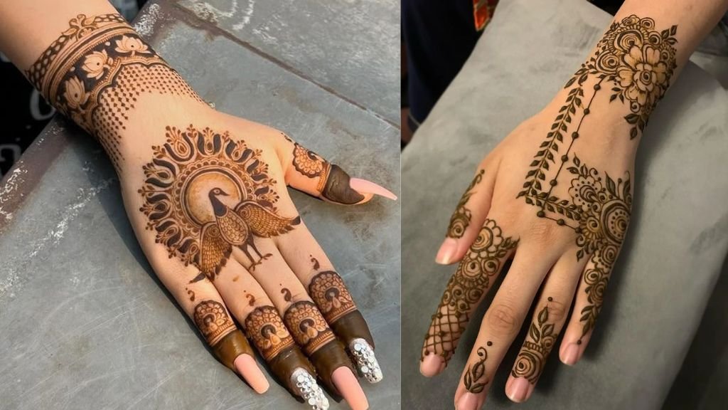 Back Hand Flower Mehndi Design