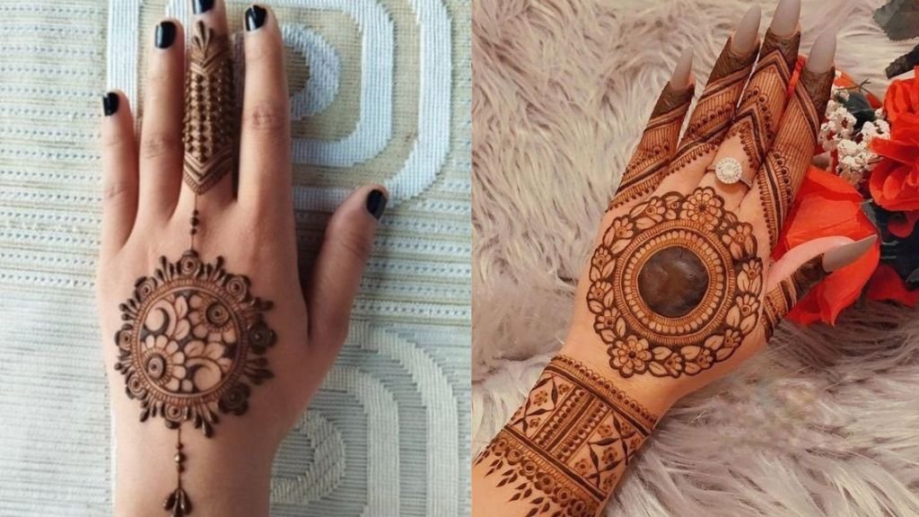 Back Hand Flower Mehndi Design