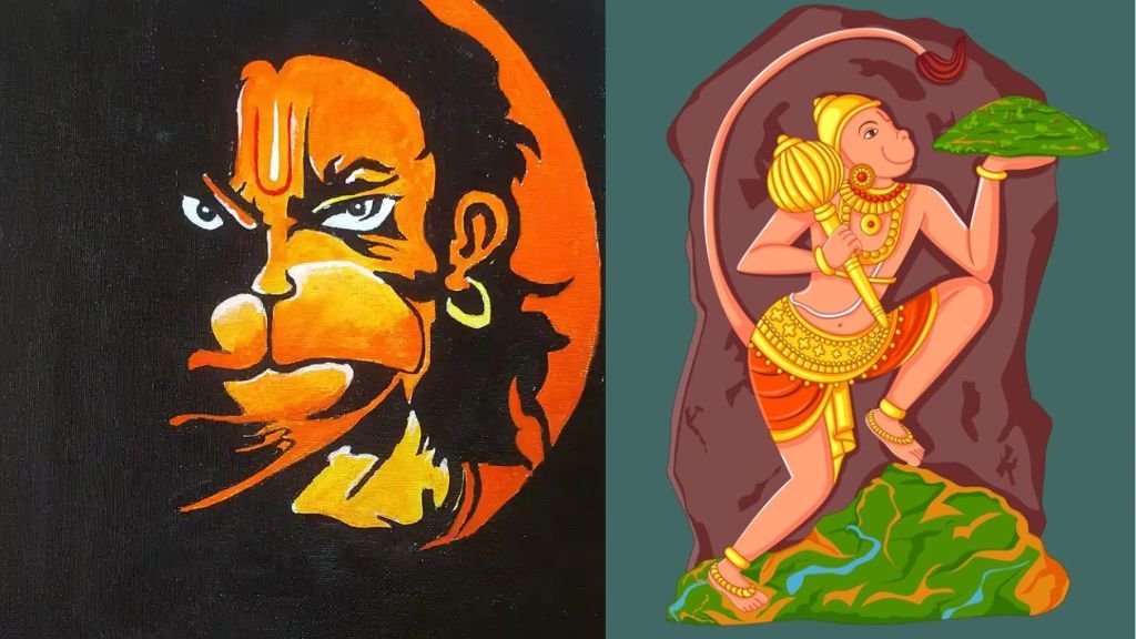 Hanuman Jayanti Rangoli Designs